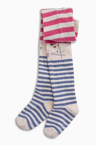 Multi Bright Character And Stripe Tights Three Pack (0mths-6yrs)